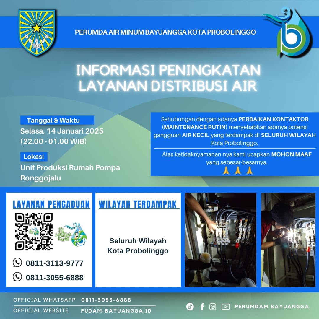 Informasi Peningkatan Layanan Distribusi Air